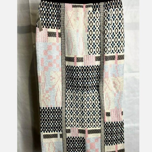 Anthropologie Avery Pencil Skirt Cashmere Wool Knit Embroidered Midi New $198 S - Picture 6 of 13
